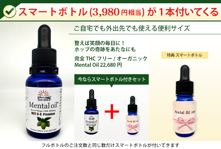 スマートボトル（3,980円相当）が1本付いてくる