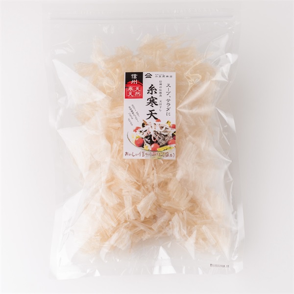 天草100%、寒天職人が天日干しの伝統製法を用いて手作りした天然【糸寒天（カット）80g】長野県産・最高級糸寒天。無添加・無漂白・無着色！水で戻すだけで食べられます/#