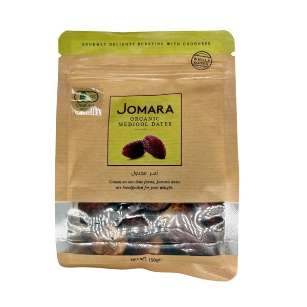 サウジアラビア産 有機デーツ マジョール種 (キャラメルのような濃厚な甘みと微かに香るトフィーのような風味) JOMARAプレミアムデーツ 【150g】 非遺伝子組換え スーパーフード ドライフルーツ