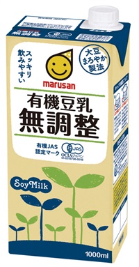 (マルサン）有機豆乳・無調整【１０００ｍｌ】MUSO43505