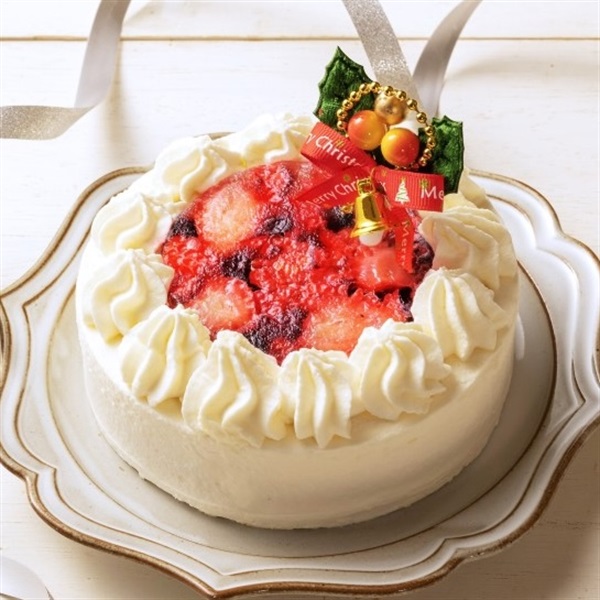 【12/17出荷商品/ 冷凍便】グリシーヌ オーガニックベリーのショートケーキ【直径約12cm】国産小麦使用