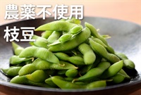 農薬不使用/無化学肥料の「枝豆（茶豆）」【1パック250g入り】山梨県産、クール便（出荷期間9/2-9/5)