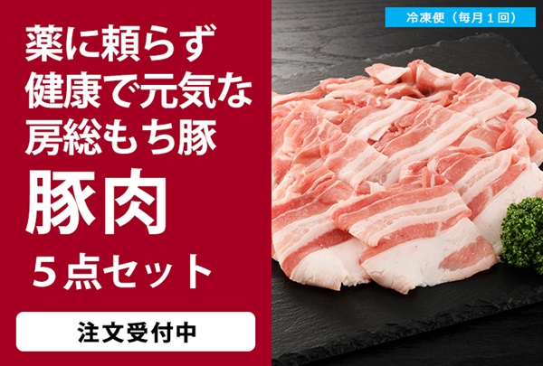 【11/19出荷商品/ 冷凍便】健康で安心、比留川さんの房総もち豚「豚肉5点セット」小間切れ、ミンチ、ローススライス、バラスライス、肩ローススライス　