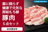 【11/19出荷商品/ 冷凍便】健康で安心、比留川さんの房総もち豚「豚肉5点セット」小間切れ、ミンチ、ローススライス、バラスライス、肩ローススライス　