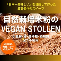 特価5498円⇒3498円（賞味期限2026.01.10のため）「日本一美味しい」を目指して作った最高傑作！自然栽培米粉のVEGANシュトーレン【フルサイズ約430g(約18cm)】グルテンフリー