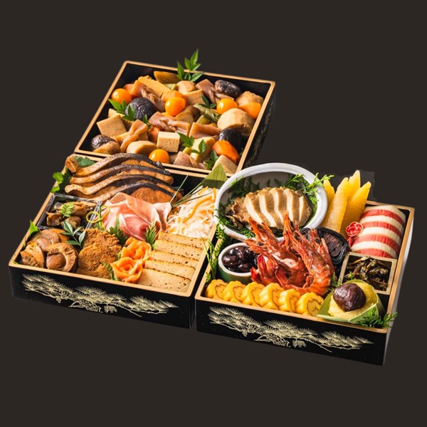 早期割引き5%OFF（10/31まで）【12/29・30いずれかお届け/メーカー直送便】冷蔵おせち「寿セット」三段（商品毎に個包装/ご家庭で盛り付け）/27品目/4-5人前/送料無料 ※賞味期限1/3